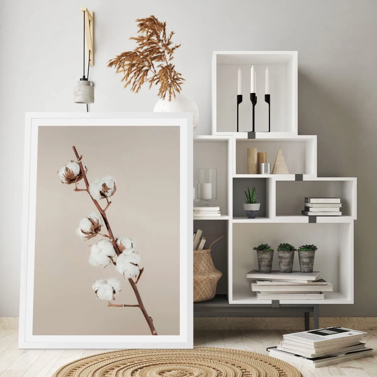 Affiche dans un cadre blanc - Poster - A la source de la douceur - 50x70 cm