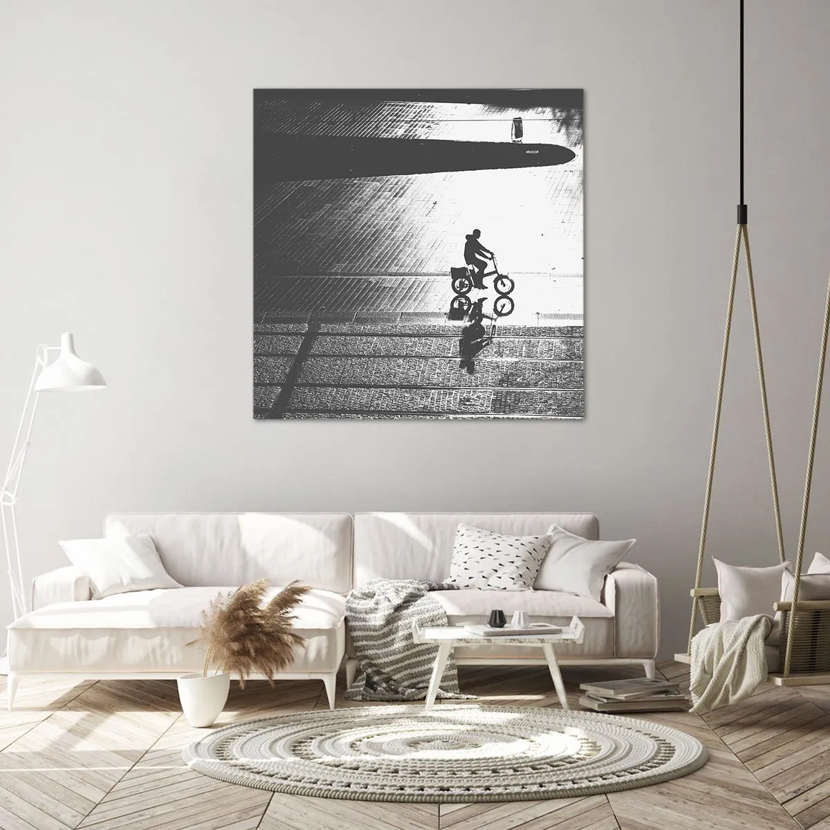 Impression sur toile - Image sur toile - Devant moi, à travers la ville - 60x60 cm