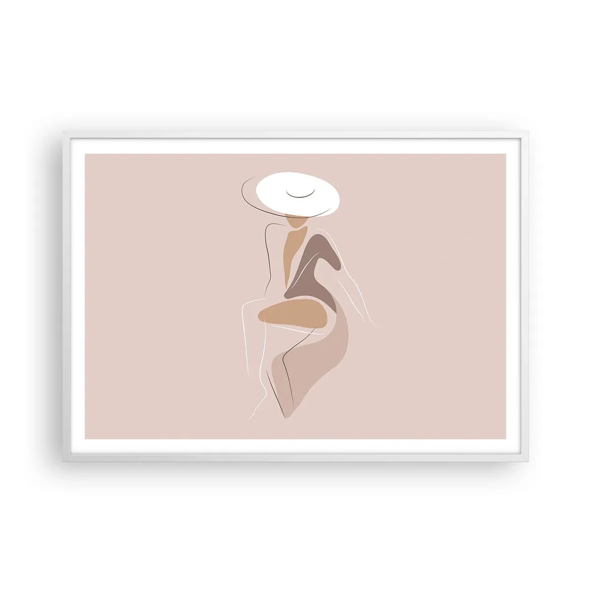 Affiche dans un cadre blanc - Poster - Être une dame - 100x70 cm