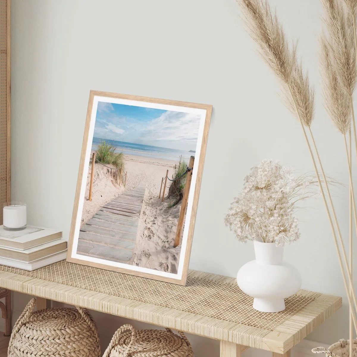 Affiche dans un chêne clair - Poster - A l'horizon - 30x40 cm