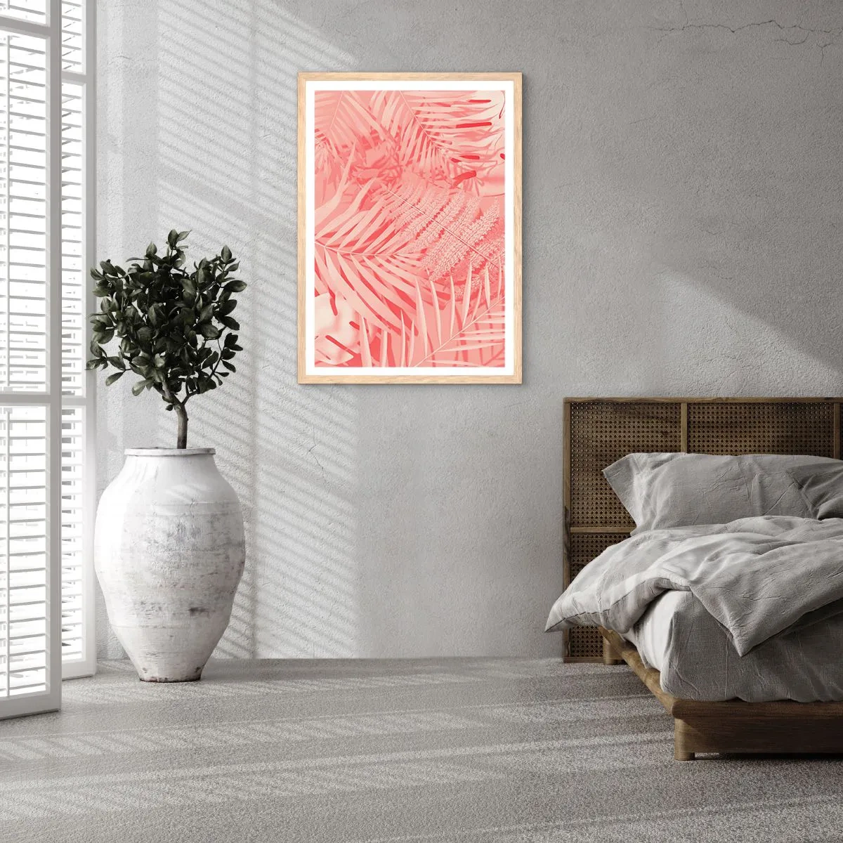 Affiche dans un chêne clair - Poster - Concept de rose - 50x70 cm