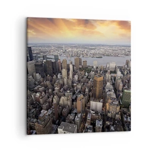 Impression sur toile - Image sur toile - Le cœur battant de notre époque - 50x50 cm