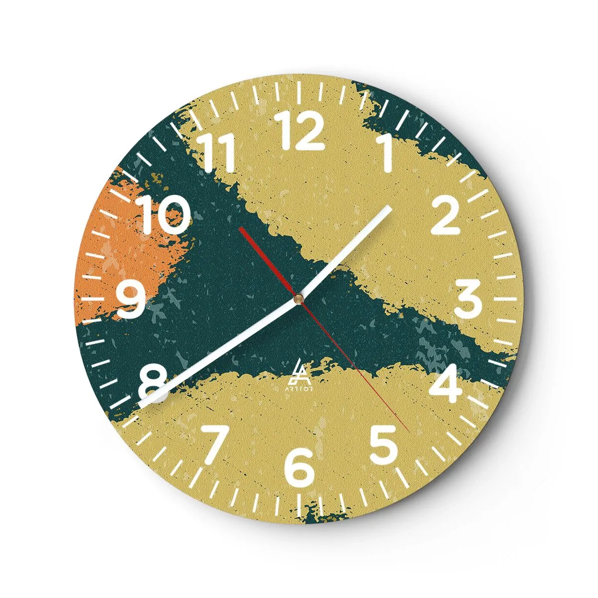 Horloge murale - Pendule murale - Abstraction – mouvement lent - 40x40 cm
