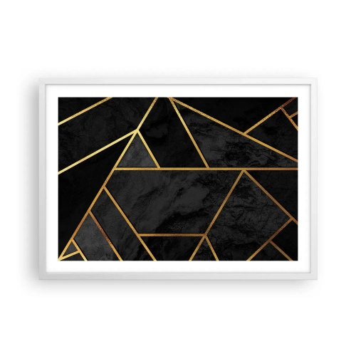 Affiche dans un cadre blanc - Poster - Obscurité et éclat - 70x50 cm