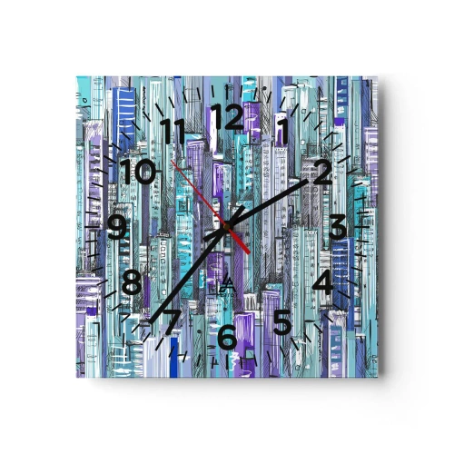 Horloge murale - Pendule murale - Bleuâtre avec le ciel - 40x40 cm