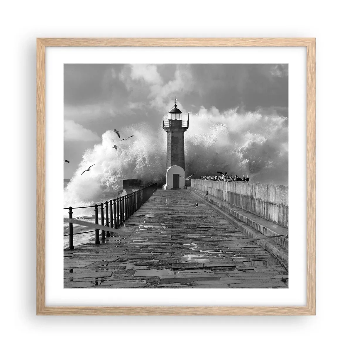 Affiche dans un chêne clair - Poster - Sans peur - 50x50 cm