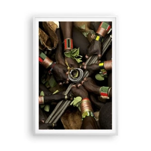 Affiche dans un cadre blanc - Poster - Nous sommes ensemble - 70x100 cm