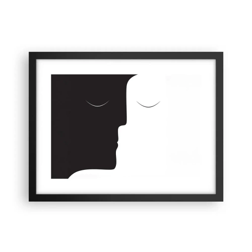 Affiche dans un cadre noir - Poster - Unité des contraires - 40x30 cm