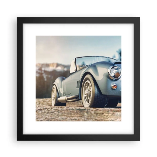 Affiche dans un cadre noir - Poster - Ce qui compte c'est le style - 30x30 cm