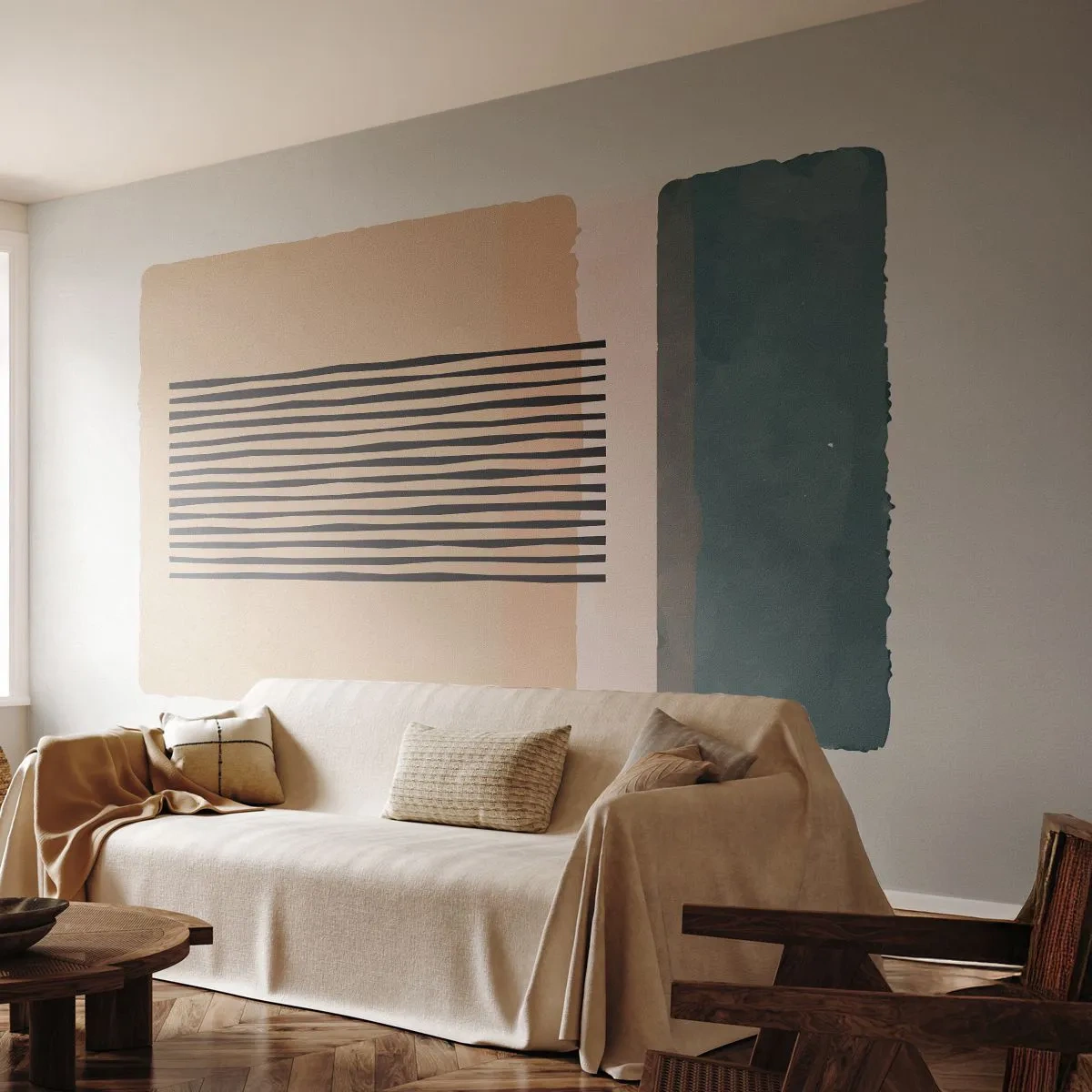 Papier Peint Photo Premium Canvas - Tout est en ordre - Abstraction, Graphique, Minimalisme - 250x175 cm