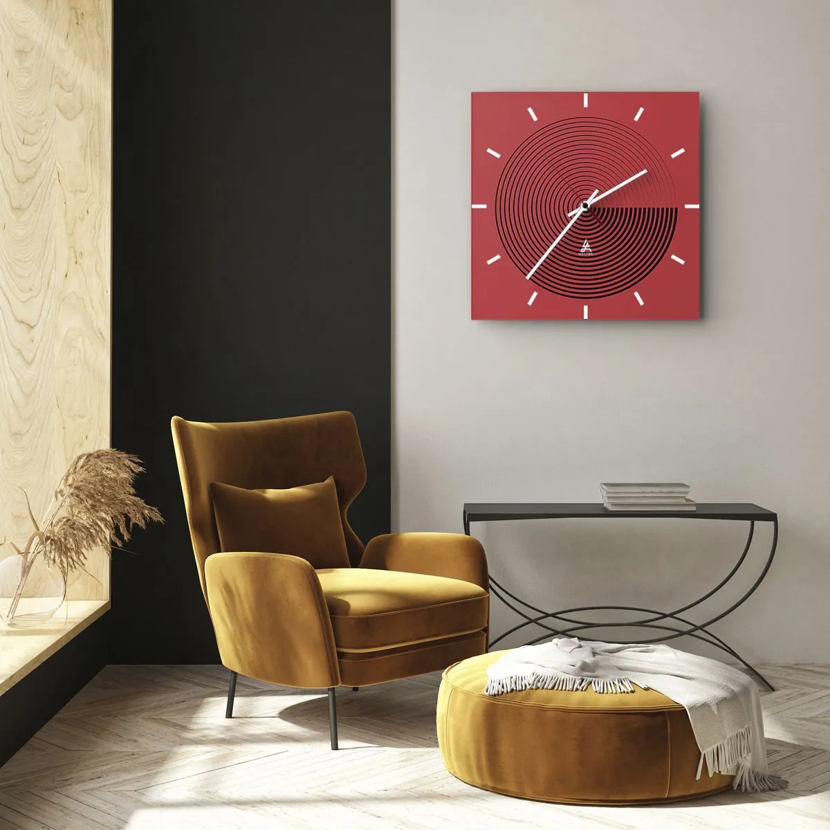 Horloge murale - Pendule murale - Mouvement circulaire - 30x30 cm
