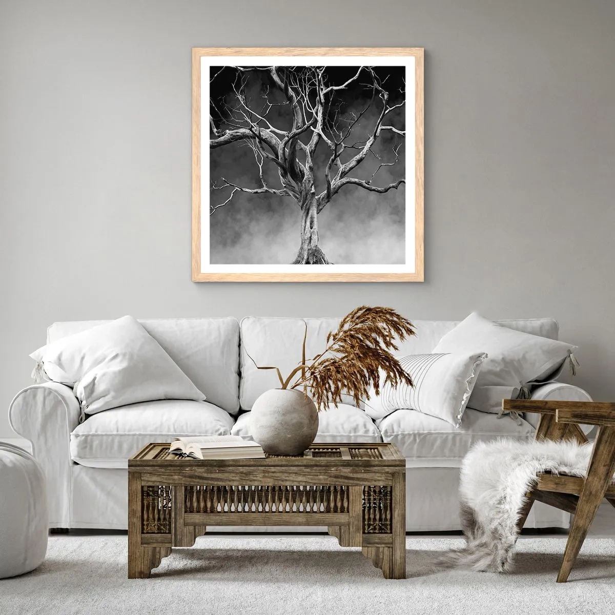 Affiche dans un chêne clair - Poster - Primordial et sacré - 50x50 cm