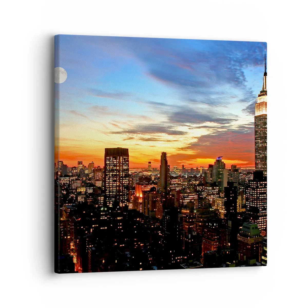 Impression sur toile - Image sur toile - Nuit américaine lumineuse - 30x30 cm