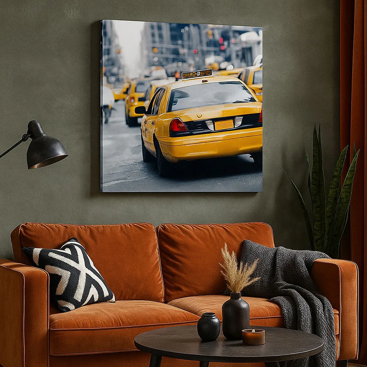 Impression sur toile - Image sur toile - Seulement dans cette ville - 30x30 cm