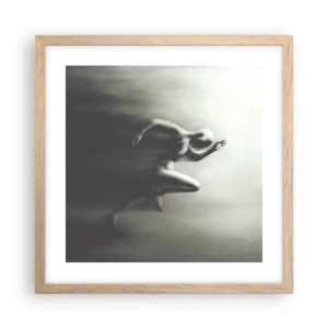 Affiche dans un chêne clair - Poster - Inarrêtable - 40x40 cm