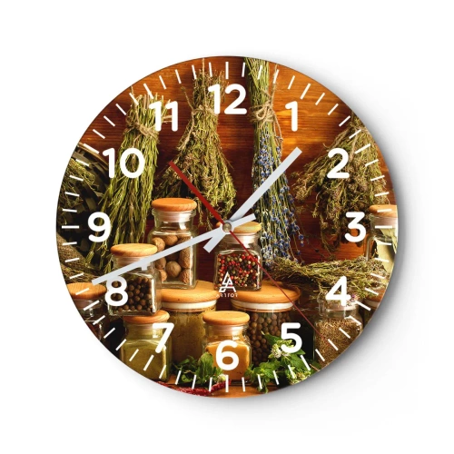 Horloge murale - Pendule murale - Sortilèges de cuisine - 30x30 cm