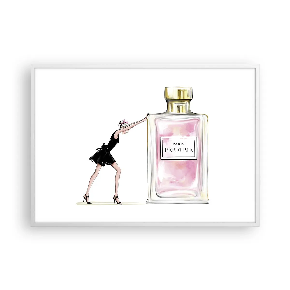 Affiche dans un cadre blanc - Poster - L'essence des femmes - 100x70 cm