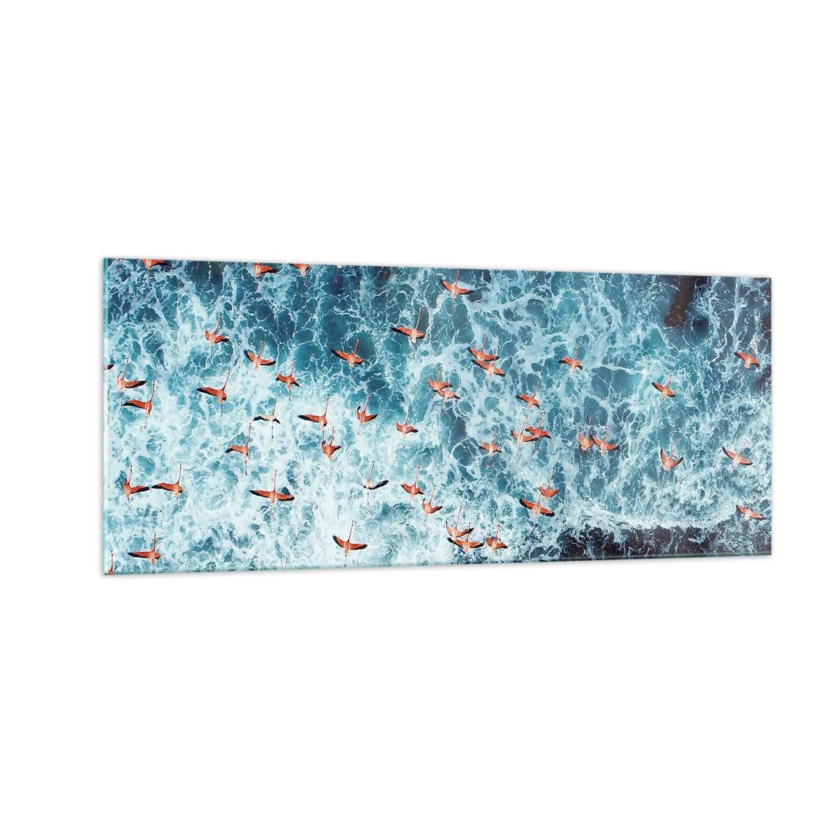 Impression sur verre - Image sur verre - Défilé du bord de mer - 100x40 cm