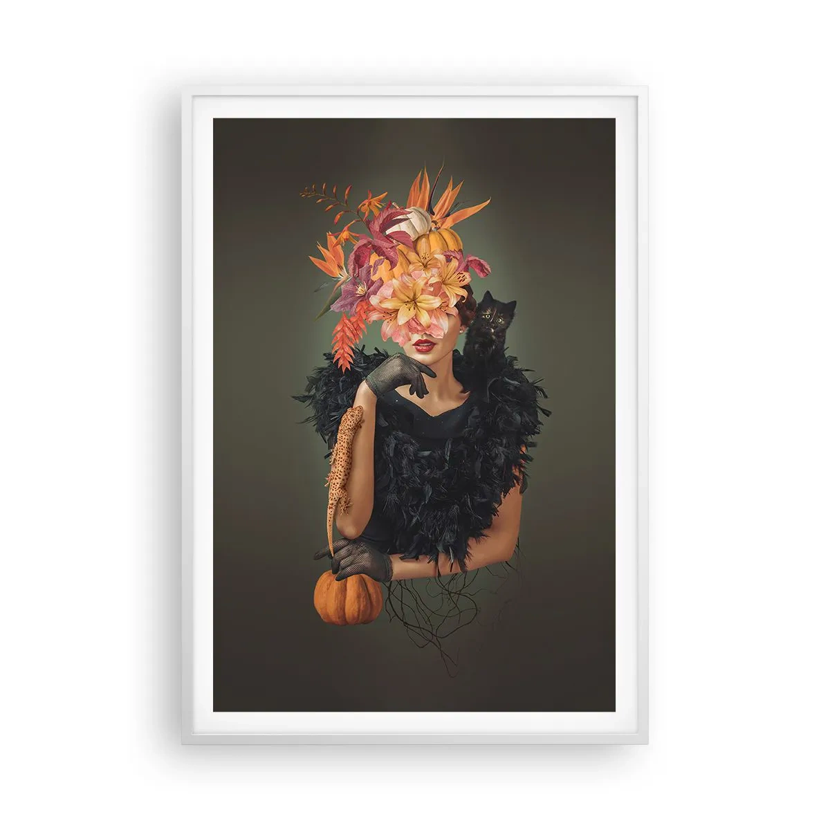 Affiche dans un cadre blanc - Poster - Sort de sorcière - 70x100 cm