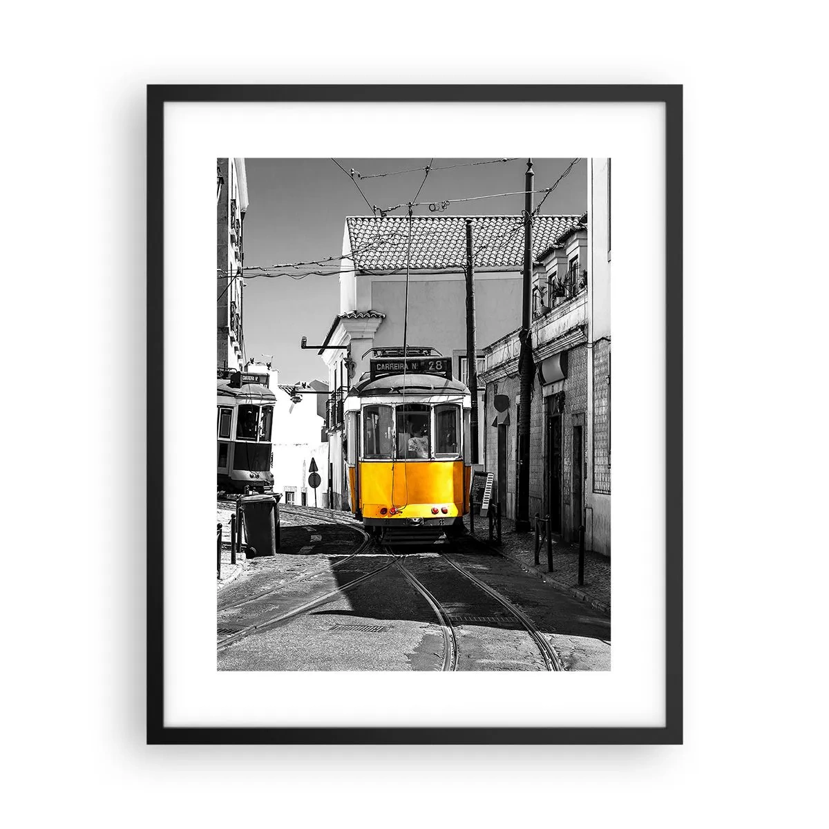 Affiche dans un cadre noir - Poster - L'âme de Lisbonne - 40x50 cm