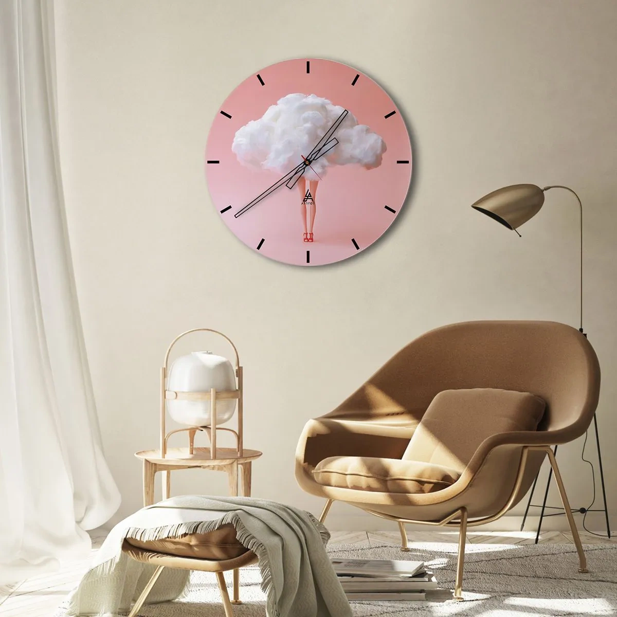 Horloge murale - Pendule murale - Douce promesse - 40x40 cm