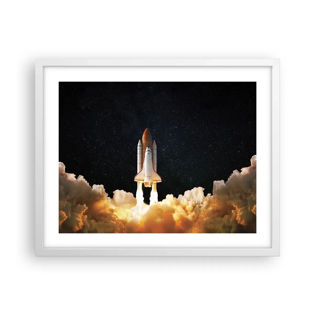 Affiche dans un cadre blanc - Poster - Ad astra! - 50x40 cm