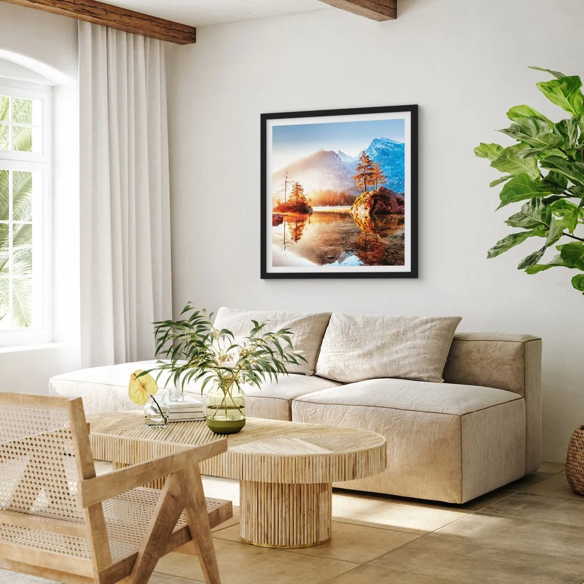 Affiche dans un cadre noir - Poster - La nature sous un nouveau jour - 30x30 cm