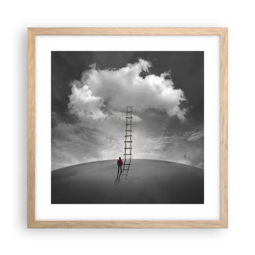 Affiche dans un chêne clair - Poster - Tout est possible - 40x40 cm