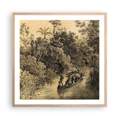 Affiche dans un chêne clair - Poster - Expédition à la source - 60x60 cm