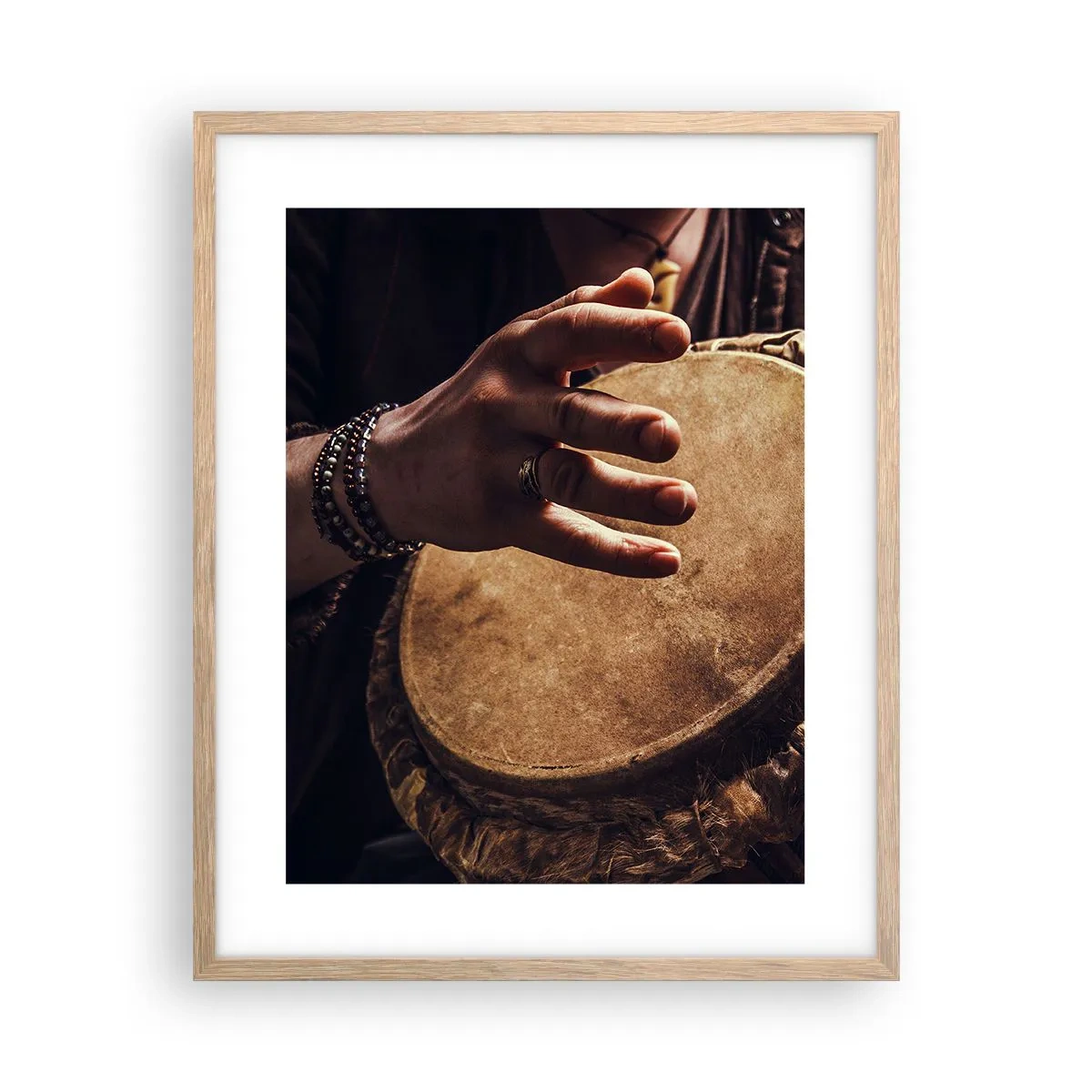 Affiche dans un chêne clair - Poster - Au rythme du coeur - 40x50 cm