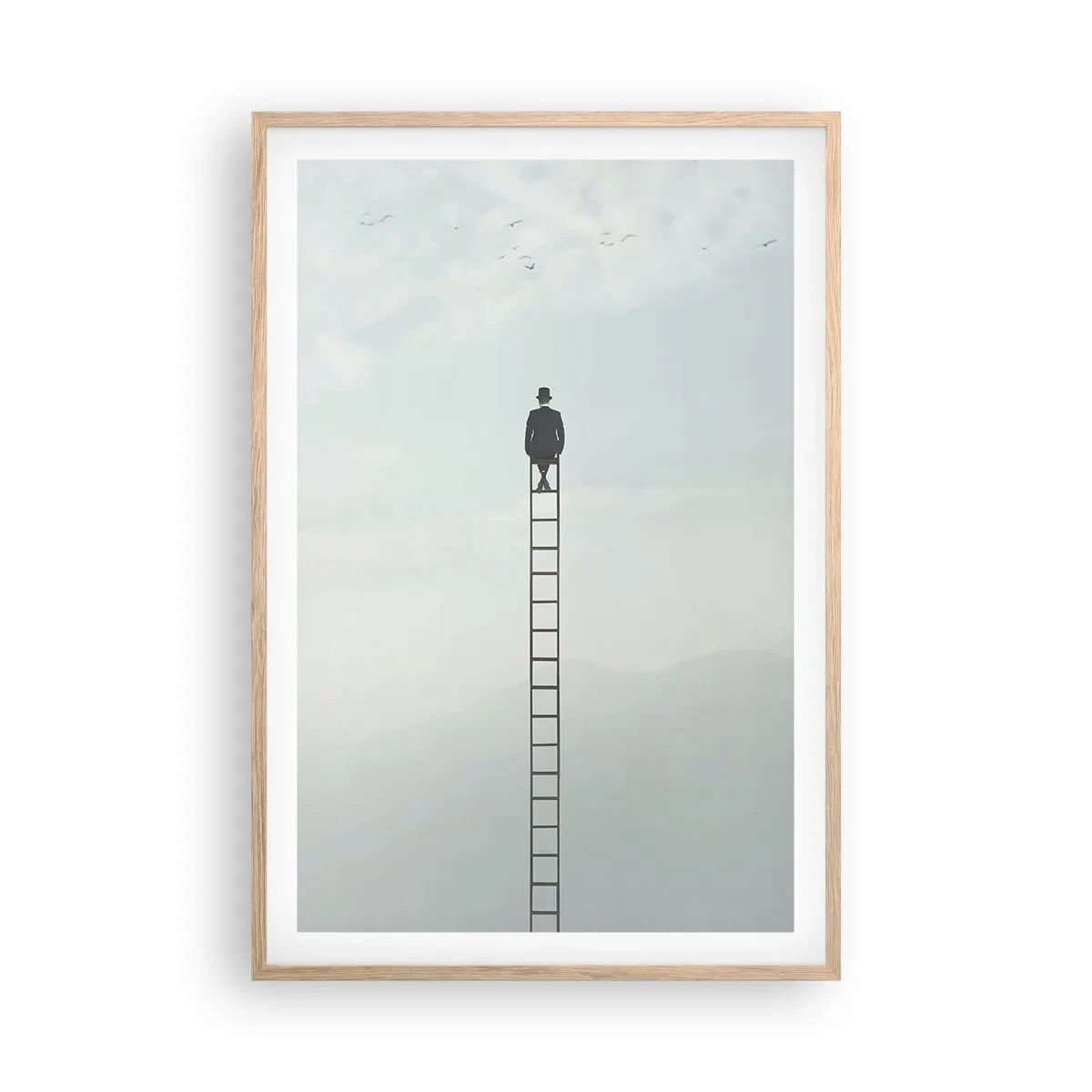 Affiche dans un chêne clair - Poster - Se soulever au-dessus - 61x91 cm