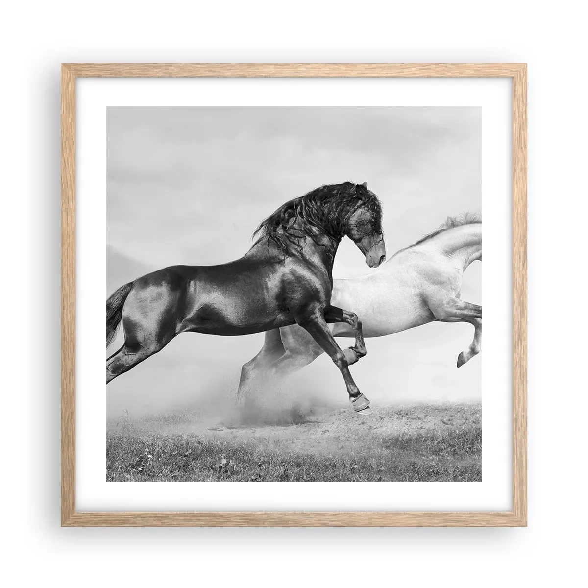 Affiche dans un chêne clair - Poster - Anges et démons - 50x50 cm