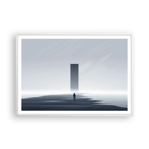 Affiche dans un cadre blanc - Poster - Opportunité ou menace ? - 100x70 cm