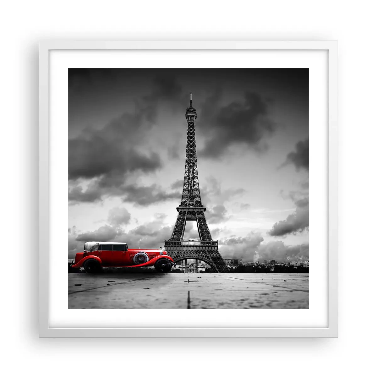 Affiche dans un cadre blanc - Poster - Il n'y a pas si longtemps à Paris - 50x50 cm