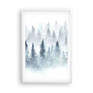 Affiche dans un cadre blanc - Poster - Enveloppé de brouillard - 61x91 cm