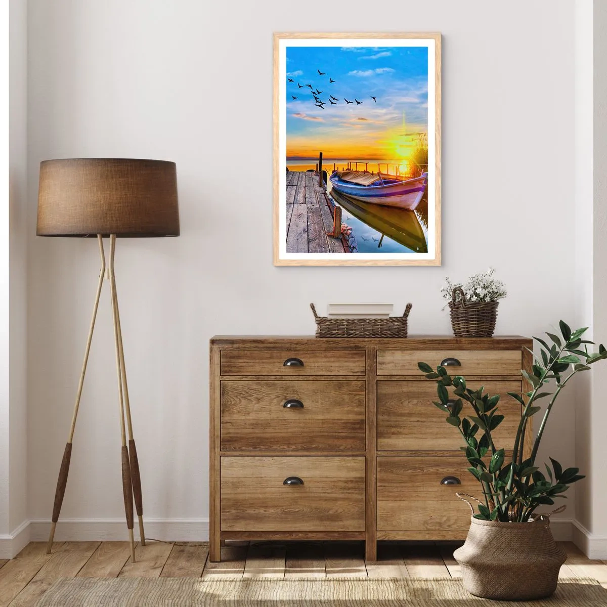 Affiche dans un chêne clair - Poster - Au revoir, à demain - 70x100 cm