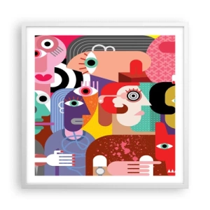 Affiche dans un cadre blanc - Poster - Nous par M. Picasso - 60x60 cm