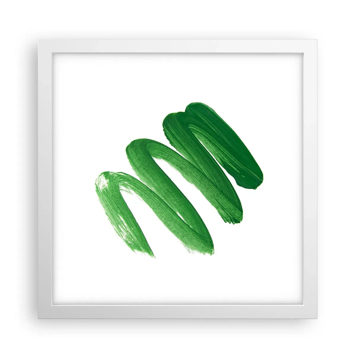 Affiche dans un cadre blanc - Poster - Blague verte - 30x30 cm