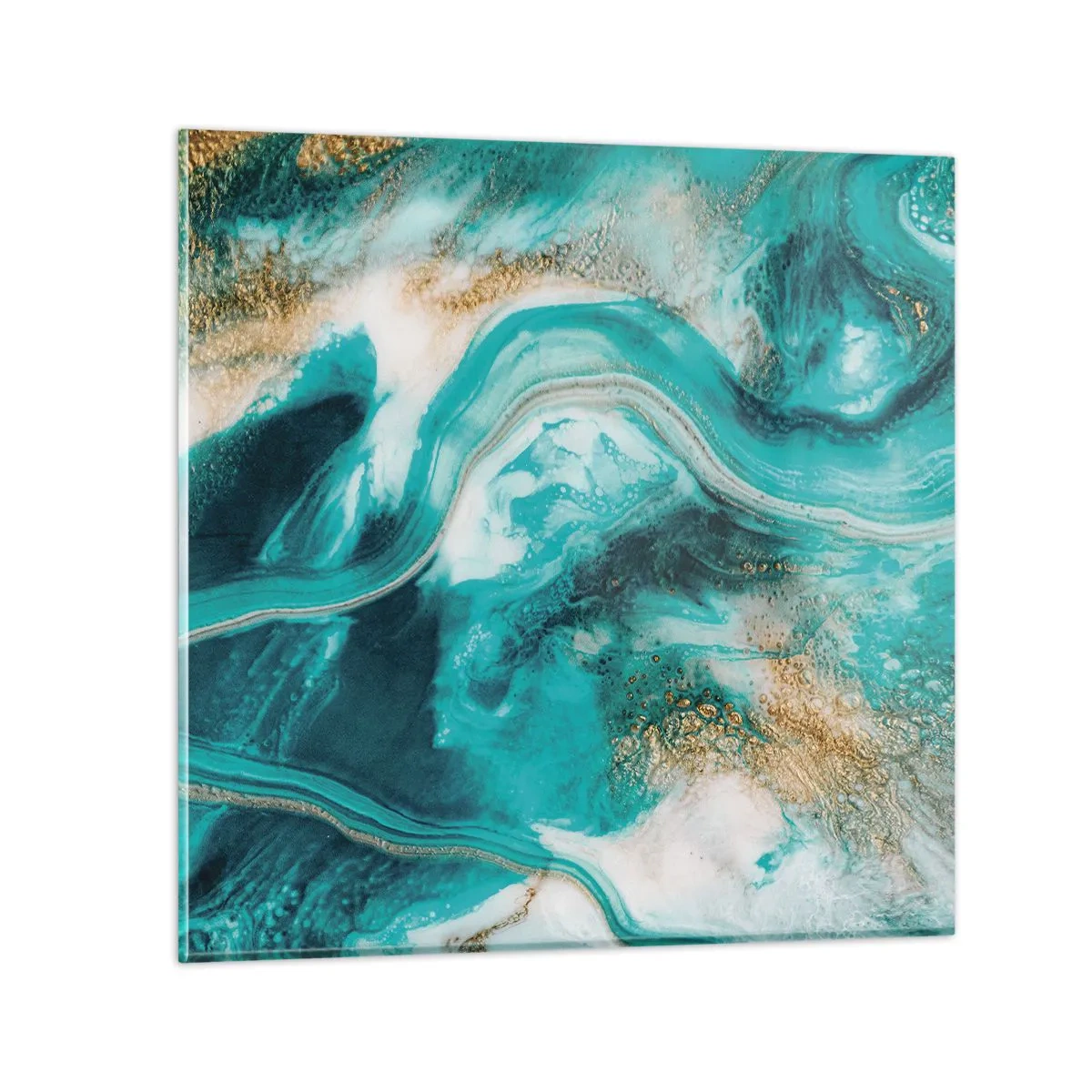 Impression sur verre - Image sur verre - Rivière d'or - 70x70 cm