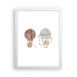 Affiche dans un cadre blanc - Poster - Compagnons de voyage - 30x40 cm