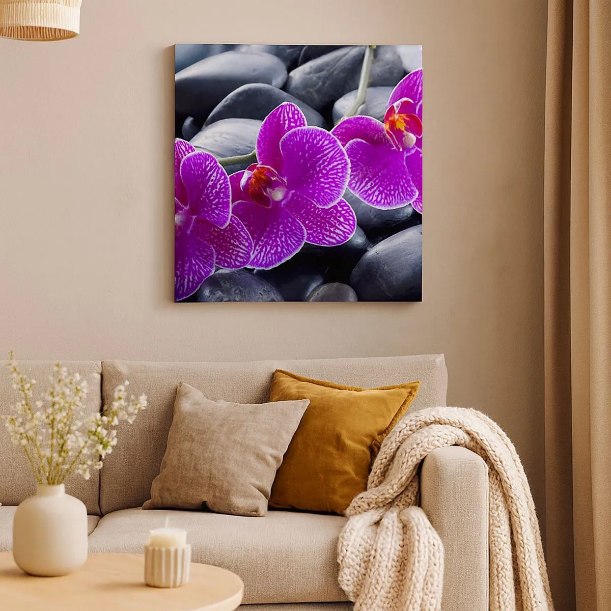 Impression sur toile - Image sur toile - Les pierres brillaient de joie - 30x30 cm