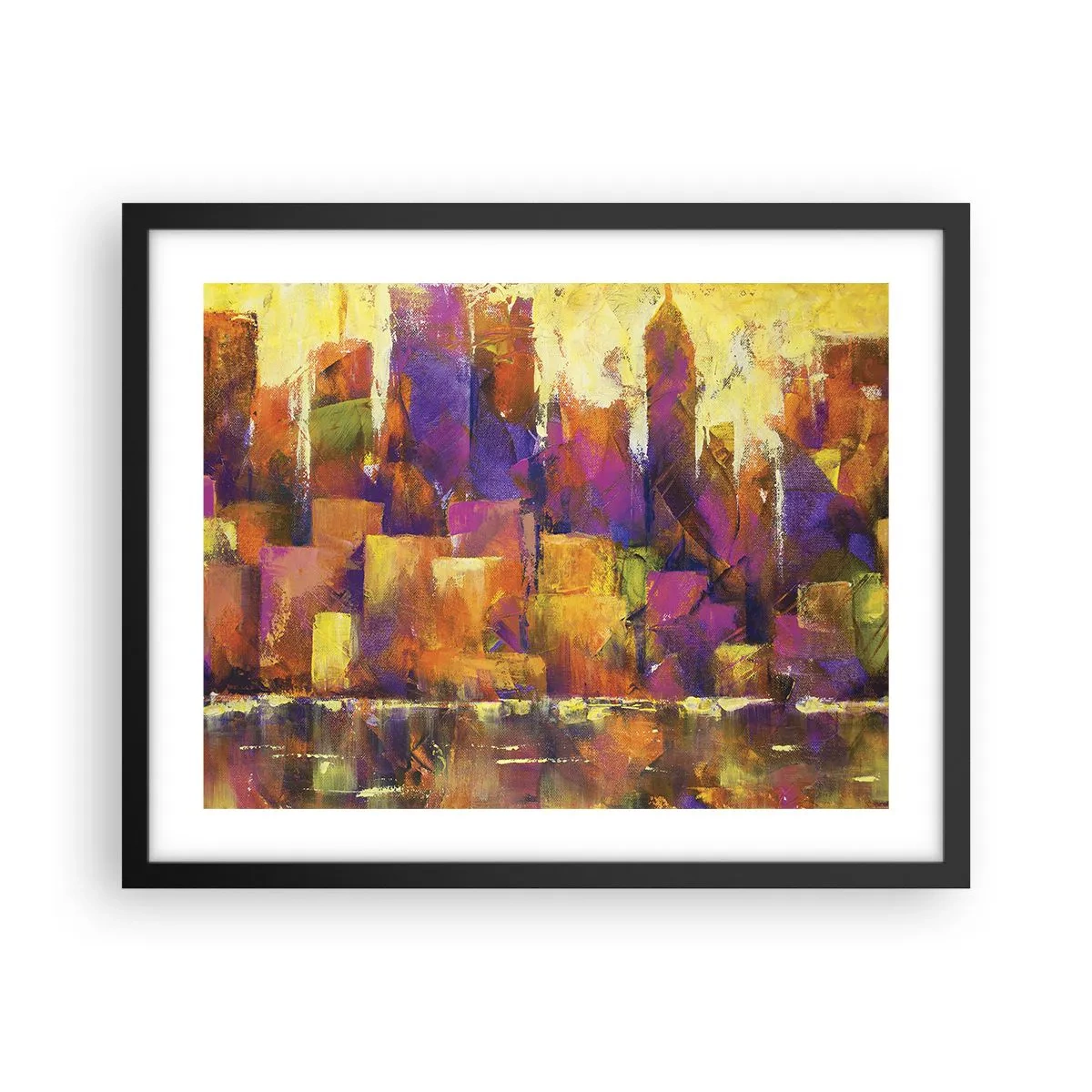 Affiche dans un cadre noir - Poster - Composition métropolitaine - 50x40 cm