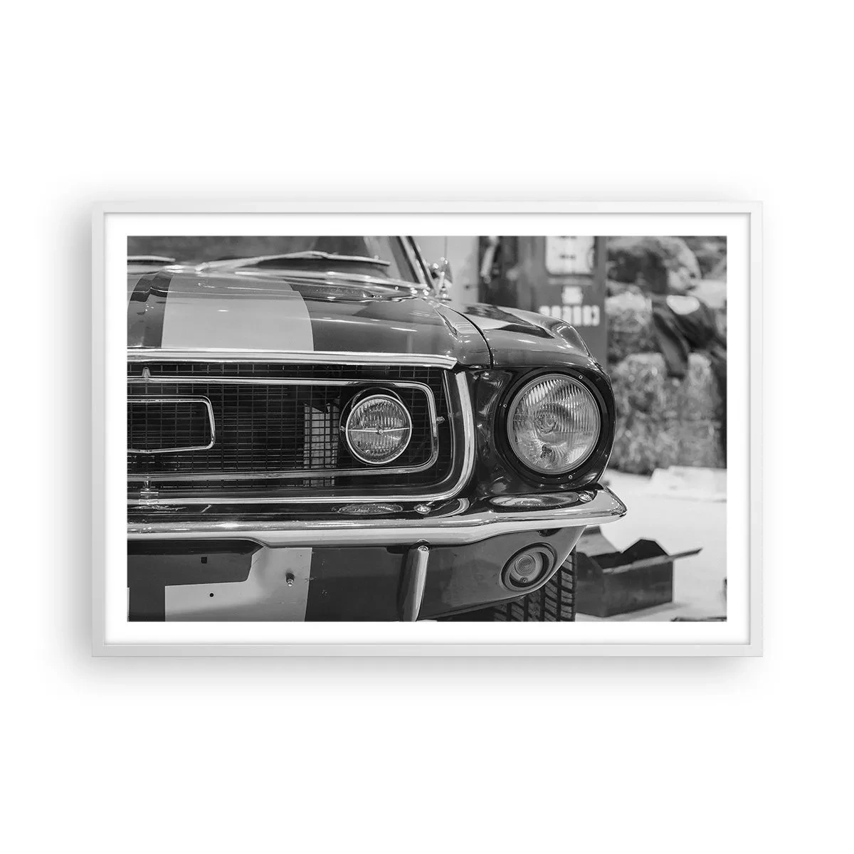 Affiche dans un cadre blanc - Poster - Conduire dur - 91x61 cm