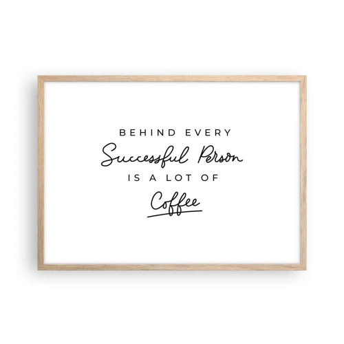 Affiche dans un chêne clair - Poster - Secret du succès - 70x50 cm