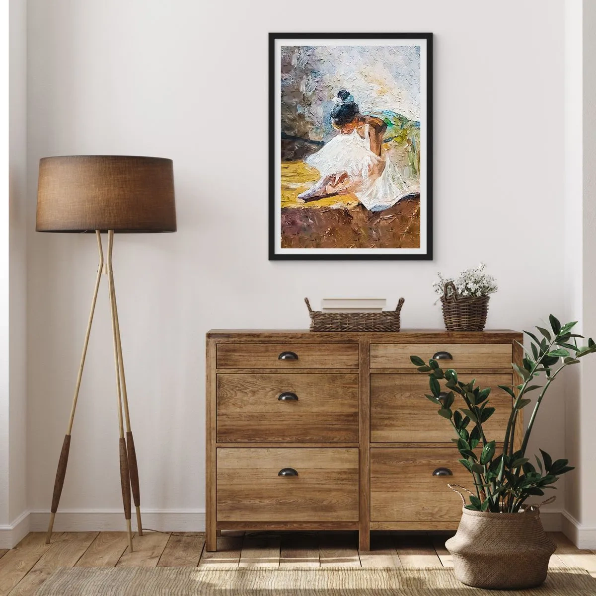 Affiche dans un cadre noir - Poster - D'après un tableau de Degas - 30x40 cm