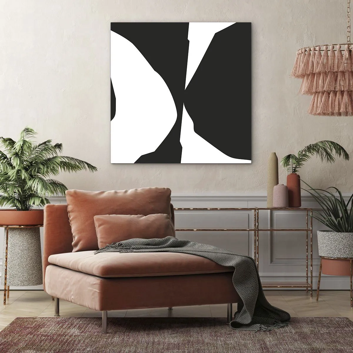 Impression sur toile - Image sur toile - Positif négatif - 70x70 cm