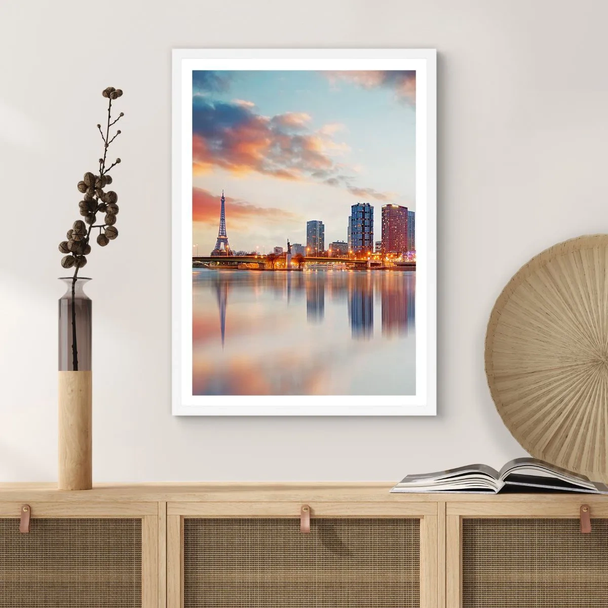 Affiche dans un cadre blanc - Poster - La tranquillité monumentale de Paris - 50x70 cm