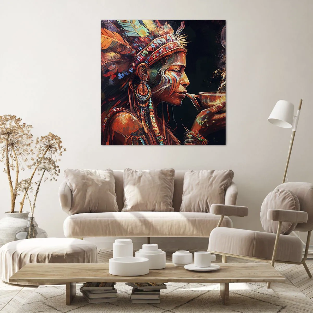 Impression sur toile - Image sur toile - Rituel magique - 70x70 cm