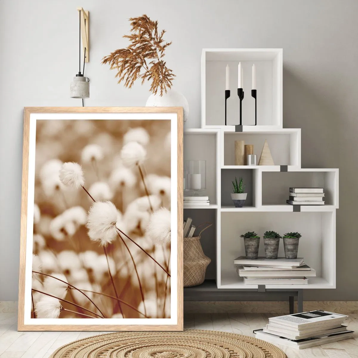 Affiche dans un chêne clair - Poster - Tige moelleuse - 61x91 cm