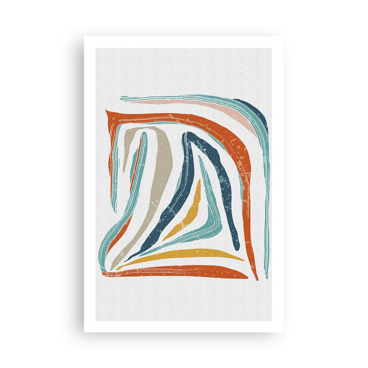 Affiche - Poster - Abstraction avec un sourire amical - 61x91 cm